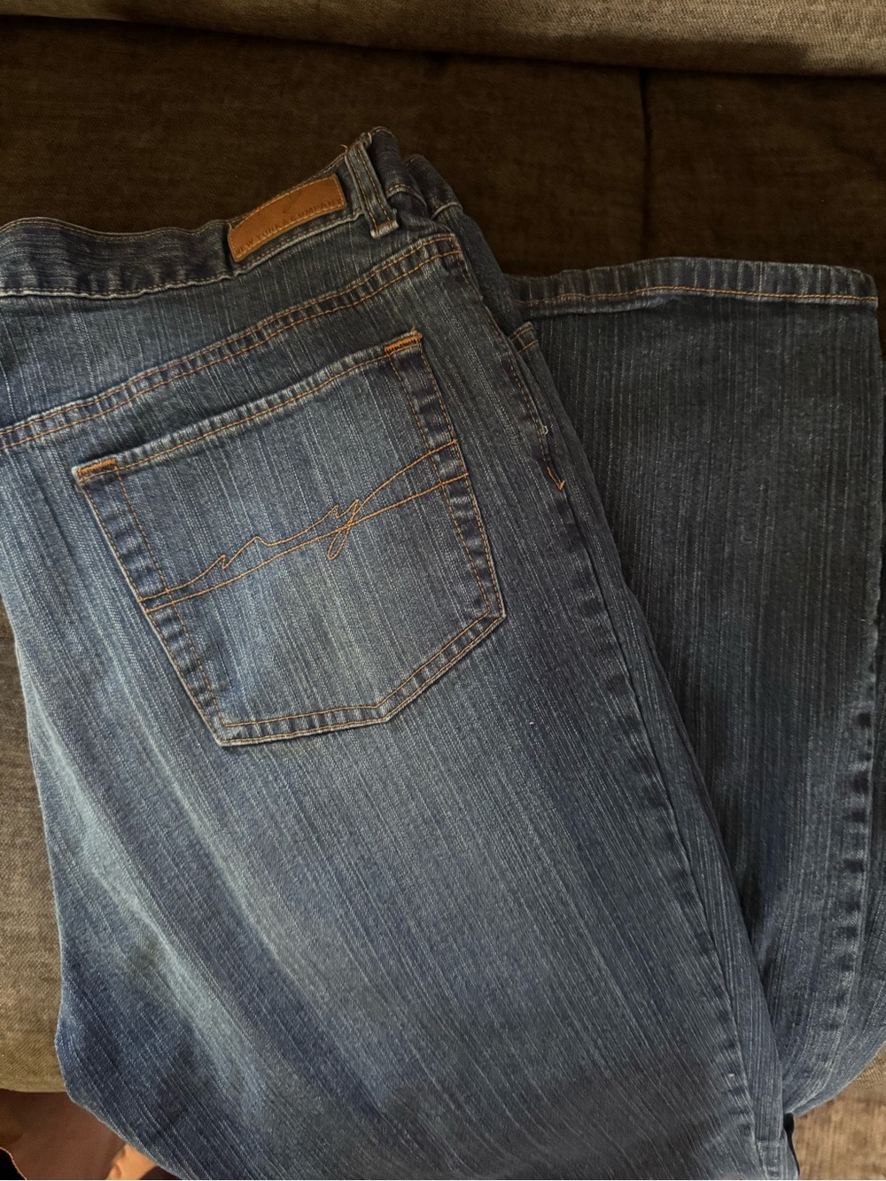 New York & Company Women’s Dark Blue Straight Jeans
